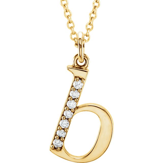 Diamond Letter Necklace S - 18 Karat Gold Initial Necklace for Women –  MOSUO