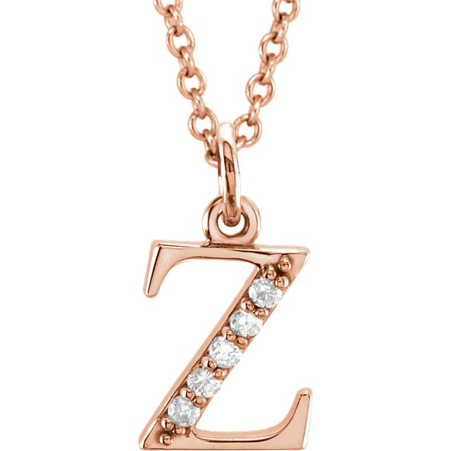 Sale Rose Gold Monogram Necklace 1.5 Inch Any Initial Monogram Necklace,  1.5